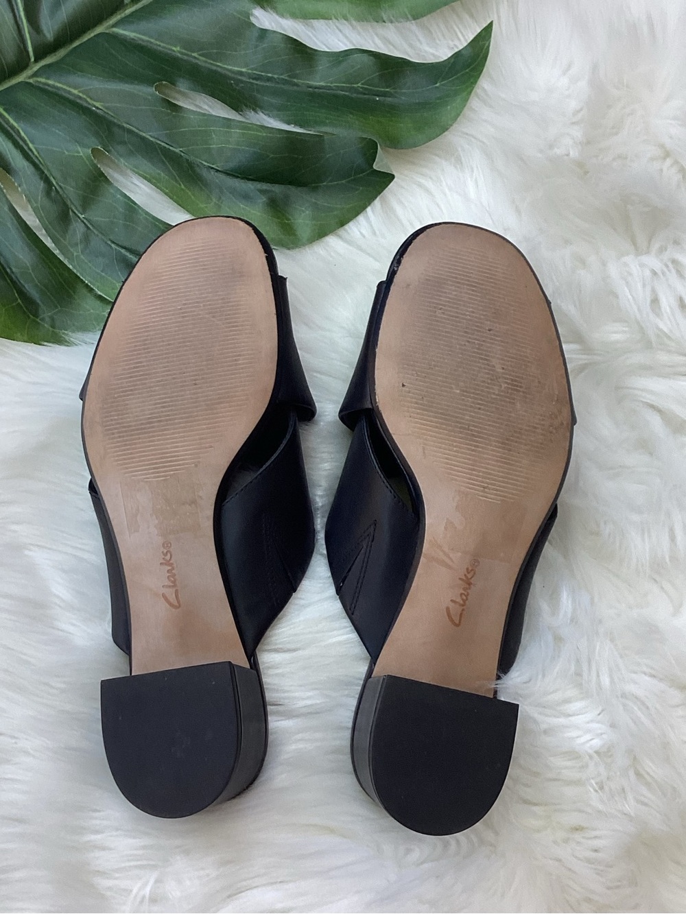 Clarks Elisa Lily Women's Heeled Sandal Black Slides Mules Size 10 - Picture 8 of 9